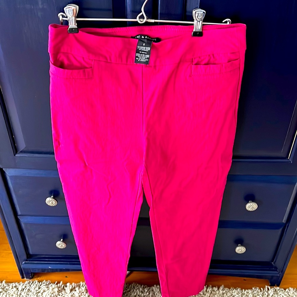 Zac & Rachel Pink Ankle Pant, size 8